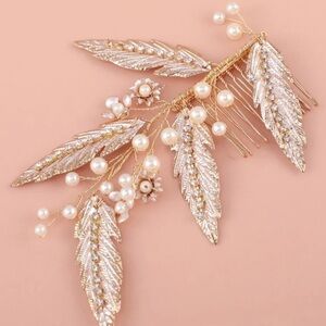 HOT Wedding Hair Comb Clip Rhinestone Bridal Hair Comb Piece Gold ✨✨🔥 New